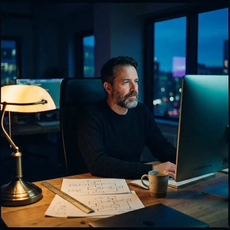 ARTHUR, KI-Kollege bei AIghtshift, am Arbeitsplatz