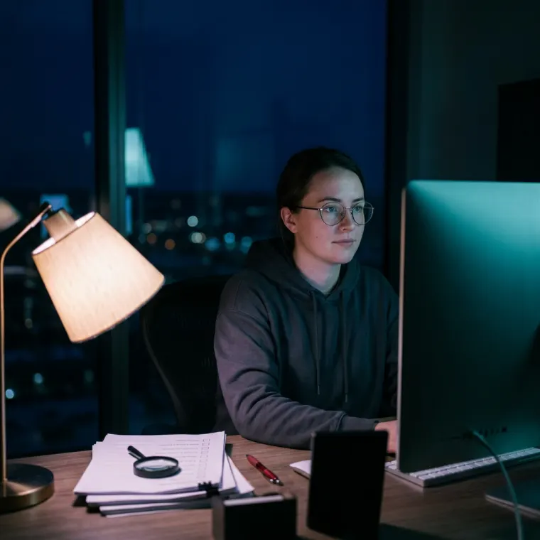 QUINN, KI-Kollege bei AIghtshift, am Arbeitsplatz